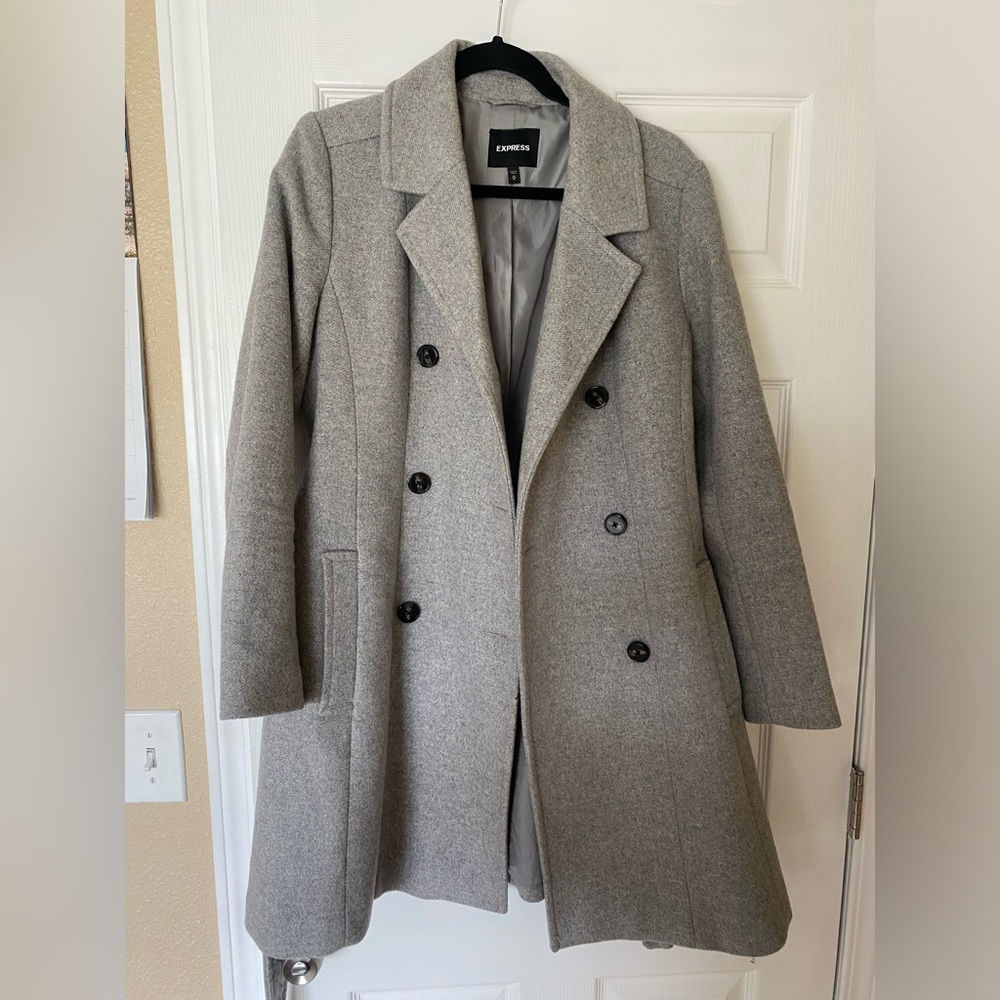 Women’s gray wool coat